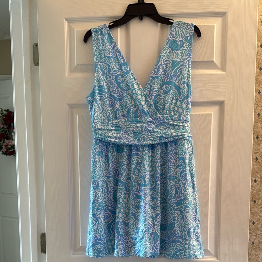 Lilly Pulitzer Blue and White Romper